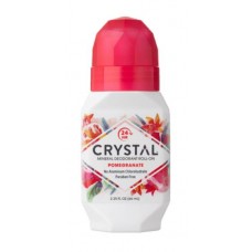 Crystal mineral deodorant roll-on pomegranate