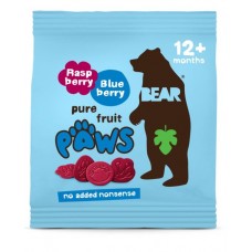 Bear raspberry and blueberry pure fruit paws
