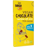 Super Fudgio 71% vegaaninen suklaa 80g makeutettu taatelilla, gluteeniton, luomu