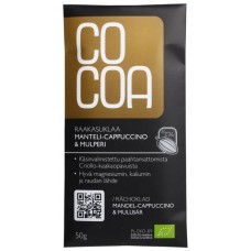 cocoa raakasuklaa manteli cappuccino mulperi 50g