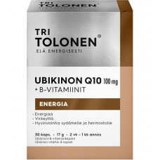 Tri Tolonen ubikinon Q10 100 mg+B-vitamiinit 30 kaps. (nomrl 11,90€) päiväys 05/21